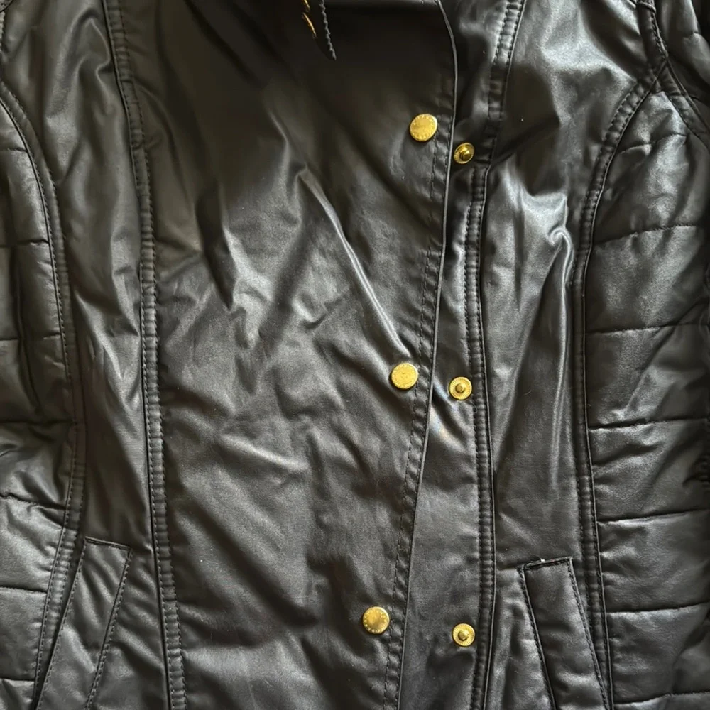 Barbour Black Utility Jacket Waxed Finish - Picture 3 of 9
